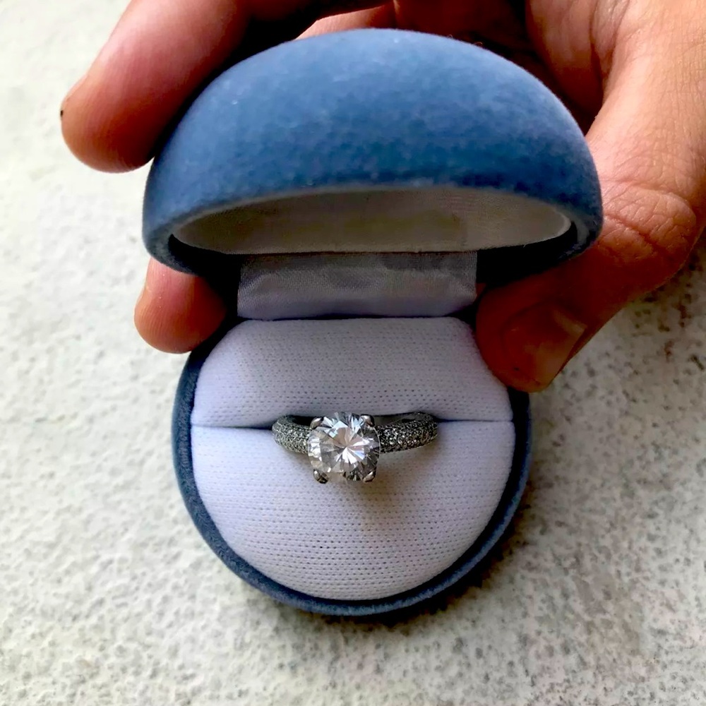 Michael B engagement wedding ring. Appraisal included $15,000